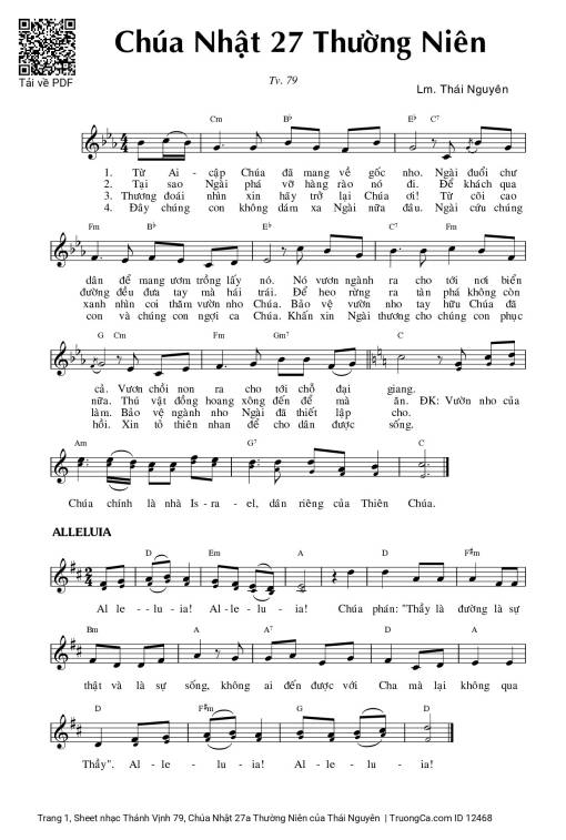 Thánh Vịnh 79, Chúa Nhật 27a Thường Niên