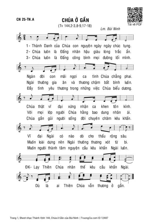 Thánh Vịnh 144, Chúa ở Gần