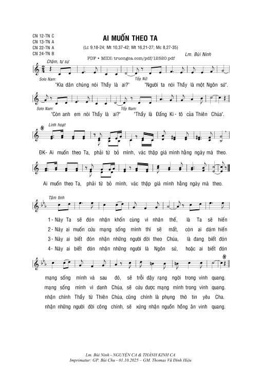 Ai Muốn Theo Ta - Bùi Ninh