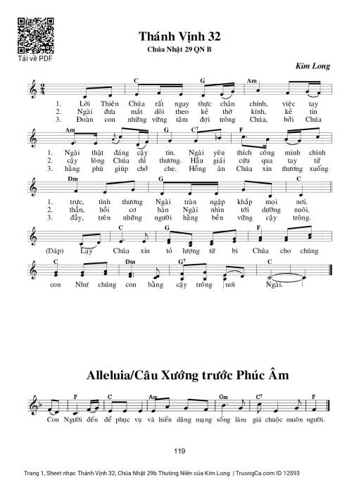 Thánh Vịnh 32, Chúa Nhật 29b Thường Niên