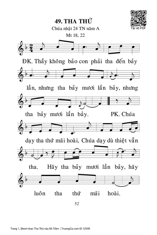 Tha Thứ - Mi Trầm