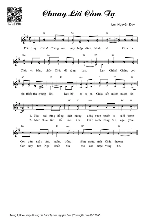 Chung Lời Cảm Tạ