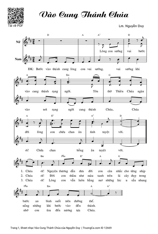 Vào Cung Thánh Chúa