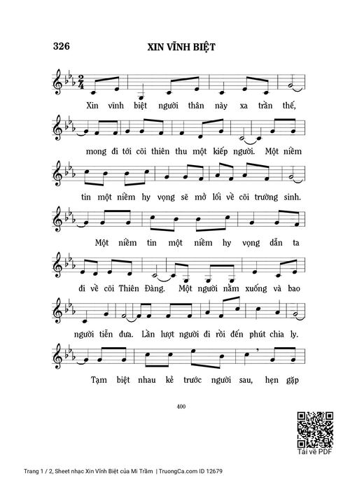 Xin Vĩnh Biệt - Mi Trầm