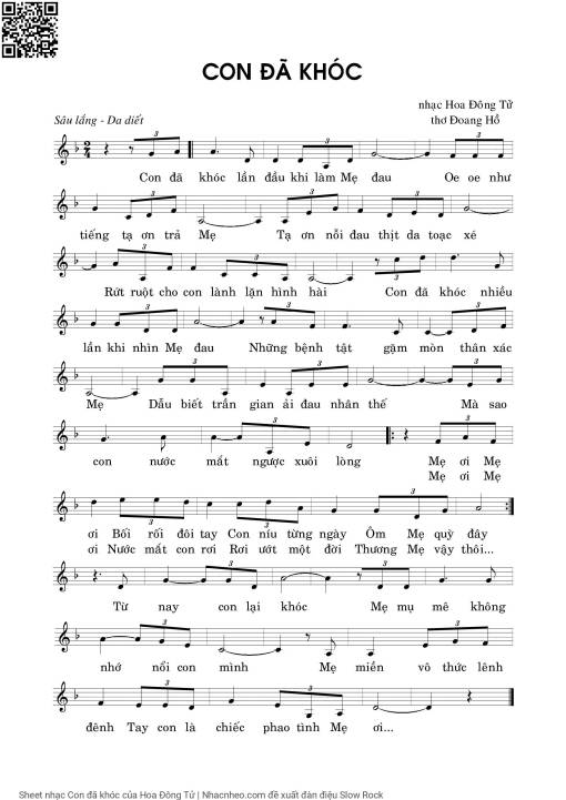 Con đã khóc - Hoa Đông Tử