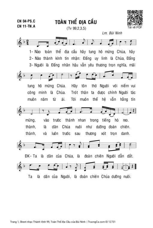 Thánh Vịnh 99, Toàn Thể địa Cầu