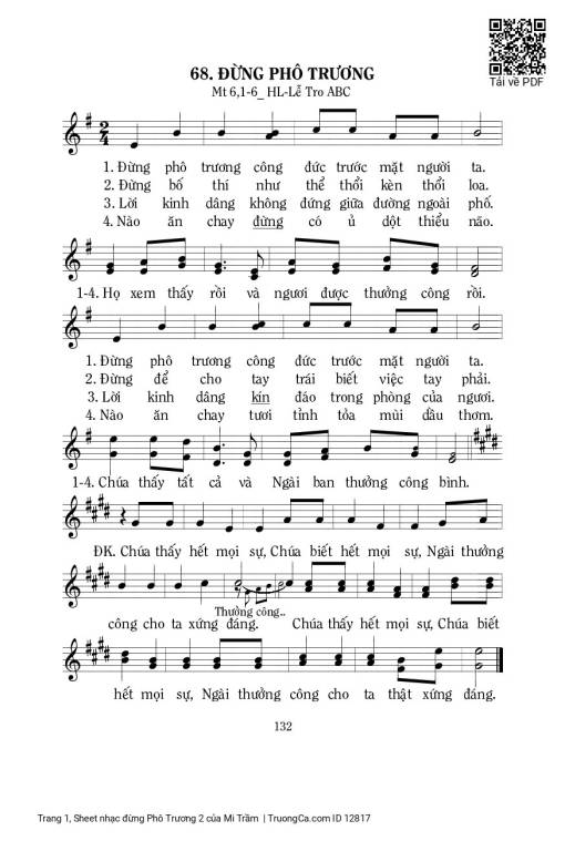 Sheet PDF of đừng Phô Trương 2