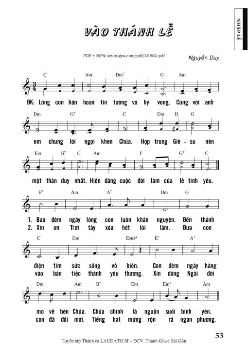 Vào Thánh Lễ - Nguyễn Duy