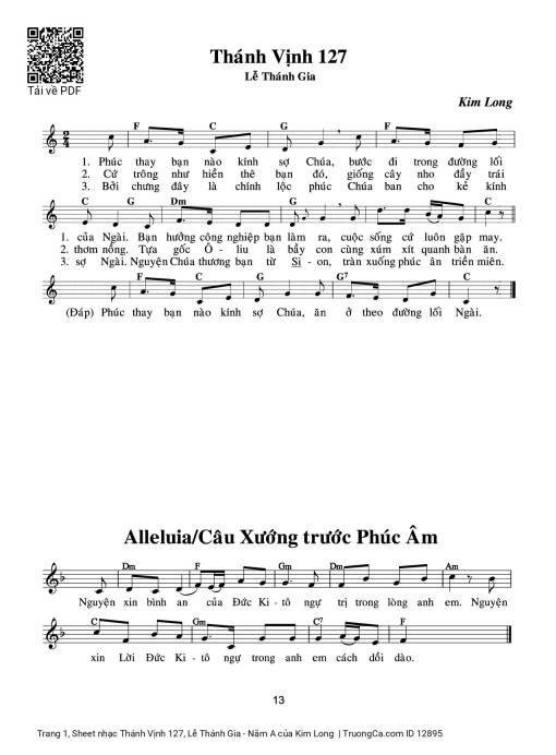 Thánh Vịnh 127, Lễ Thánh Gia - Năm A