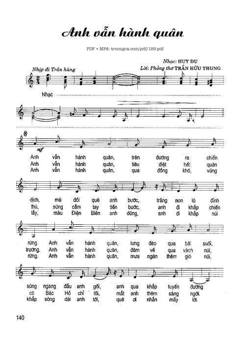 Sheet PDF of Anh vẫn hành quân