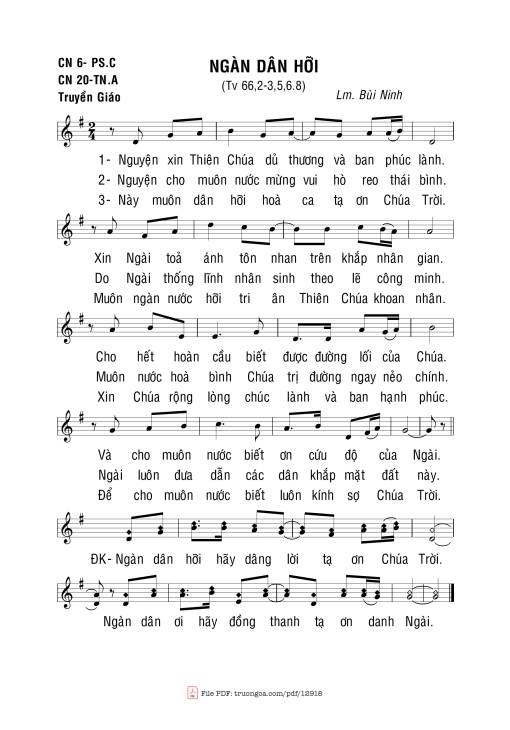 Thánh Vịnh 66, Ngàn Dân Hỡi