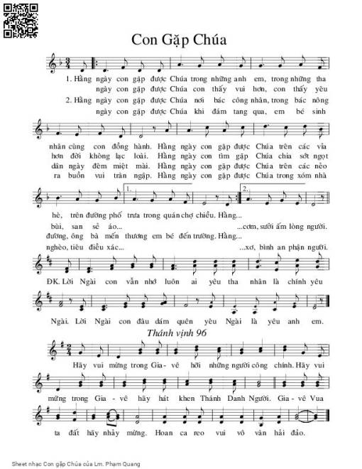 Sheet PDF of Con gặp Chúa