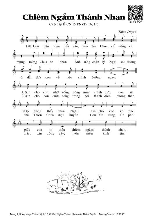 Sheet PDF of Thánh Vịnh 16, Chiêm Ngắm Thánh Nhan