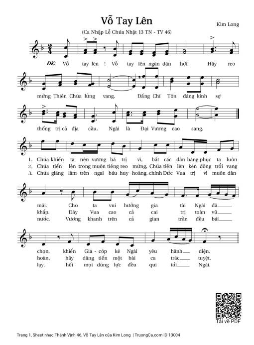 Thánh Vịnh 46, Vỗ Tay Lên