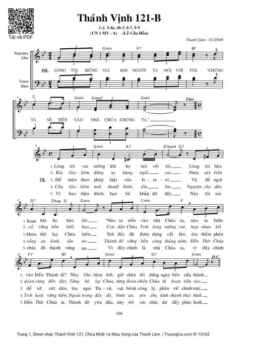 Thánh Vịnh 121, Chúa Nhật 1a Mùa Vọng