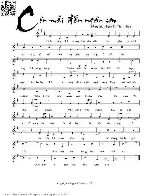 Sheet PDF of Còn mãi đến ngàn sau