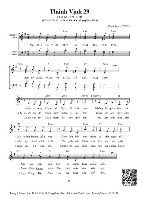 Thánh Vịnh 29, Vọng Phục Sinh - Bài 4