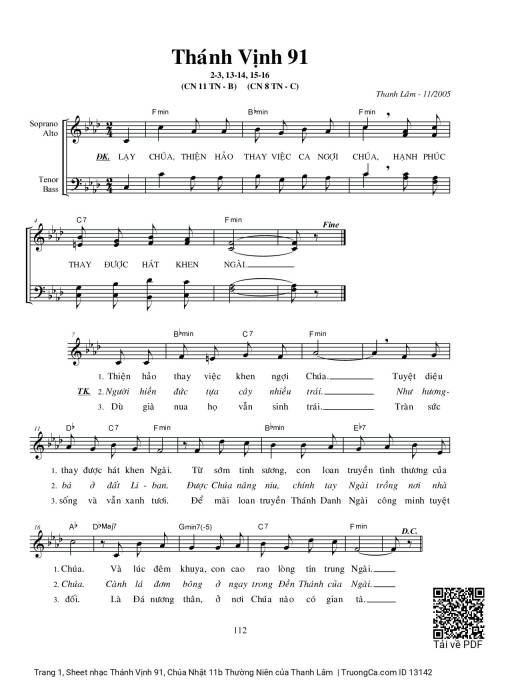 Thánh Vịnh 91, Chúa Nhật 11b Thường Niên