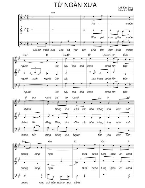 Sheet PDF of Từ Ngàn Xưa