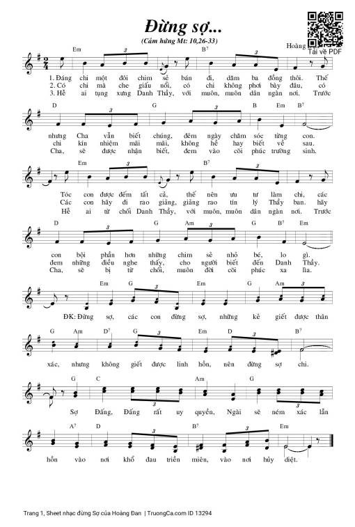 đừng Sợ - Hoàng Đan