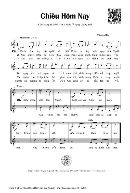 Chiều Hôm Nay - Nguyên Hữu