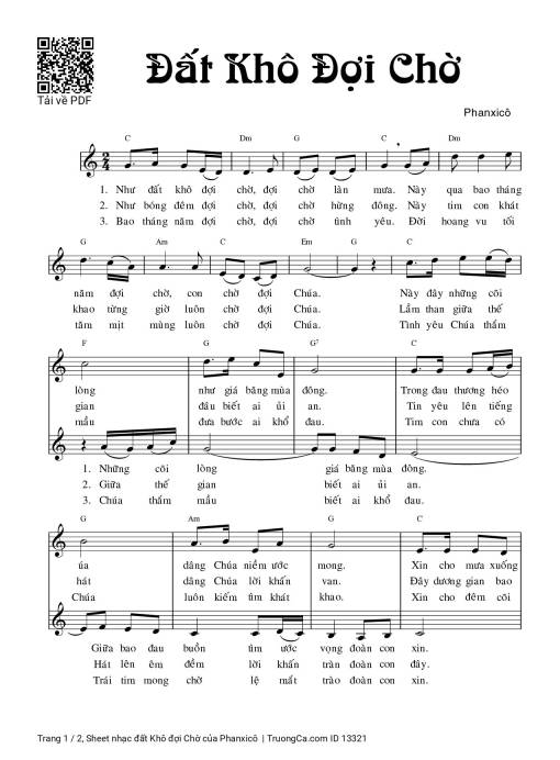 Sheet PDF of đất Khô đợi Chờ