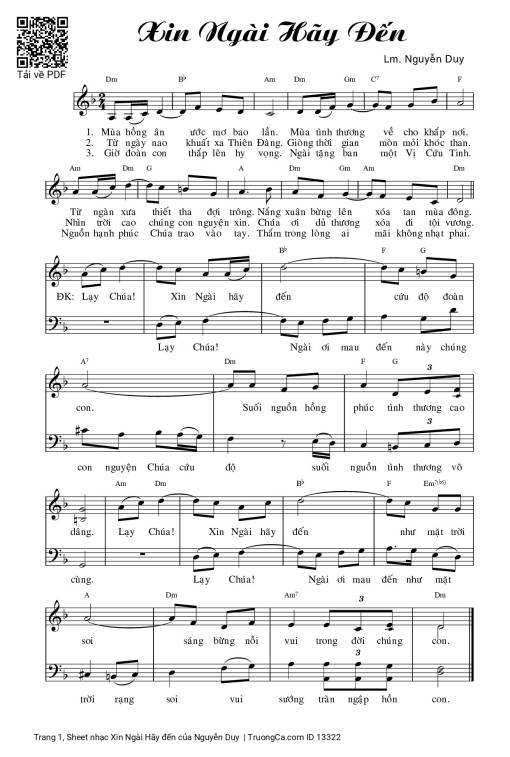 Xin Ngài Hãy đến