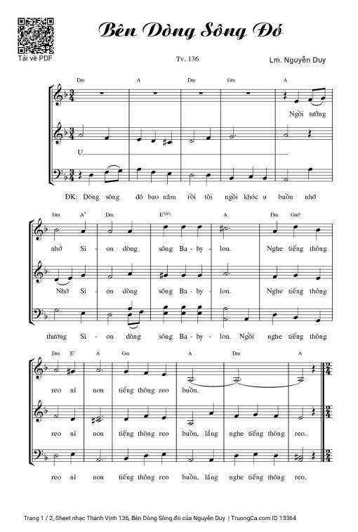 Thánh Vịnh 136, Bên Dòng Sông đó