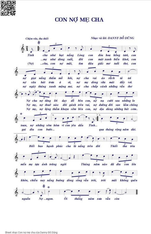 Sheet PDF of Con nợ mẹ cha