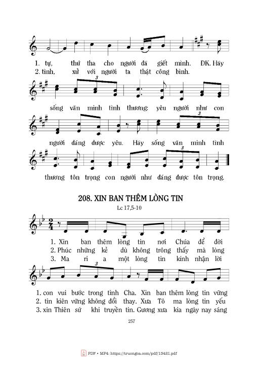 Sheet PDF of Xin Ban Thêm Lòng Tin