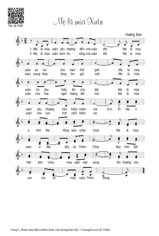 Mẹ Là Mùa Xuân - Hương Đan (Sr)