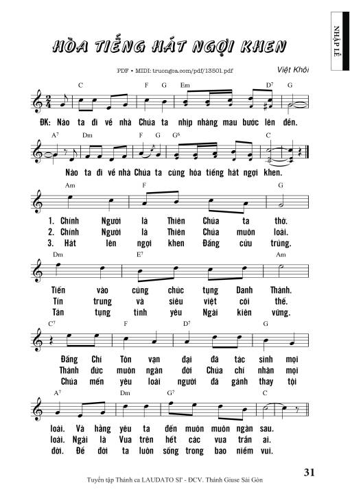 Hòa Tiếng Hát Ngợi Khen