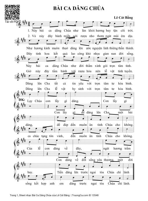 Bài Ca Dâng Chúa