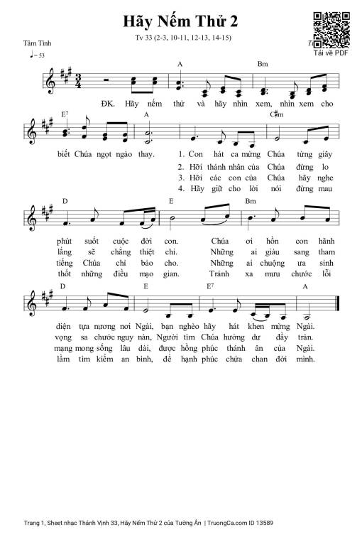 Thánh Vịnh 33, Hãy Nếm Thử 2