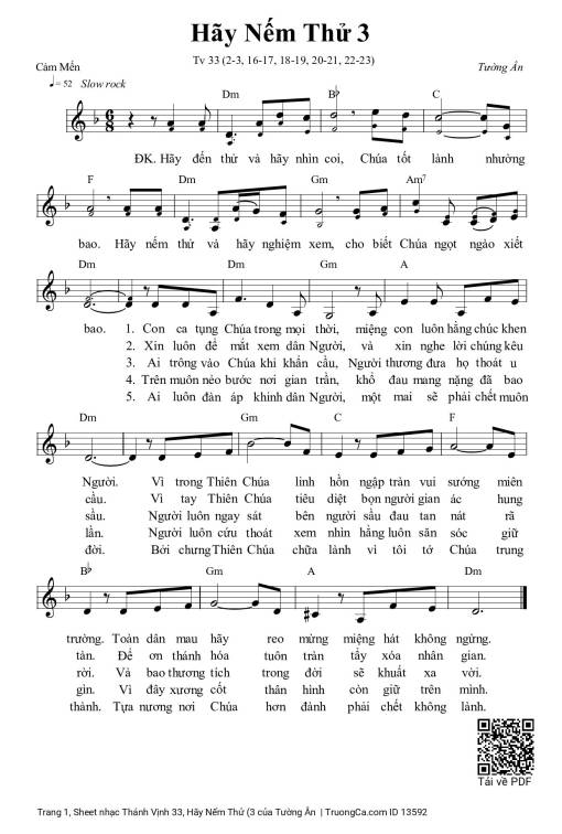 Thánh Vịnh 33, Hãy Nếm Thử (3