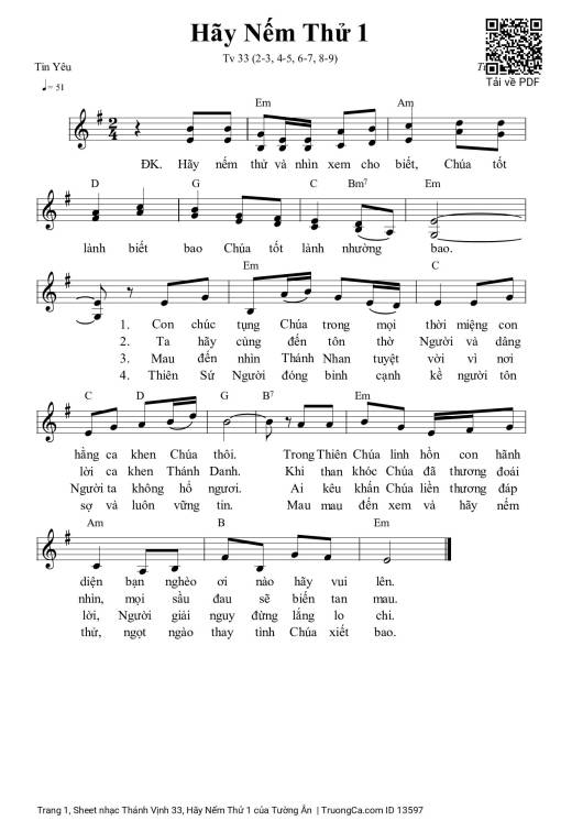 Thánh Vịnh 33, Hãy Nếm Thử 1