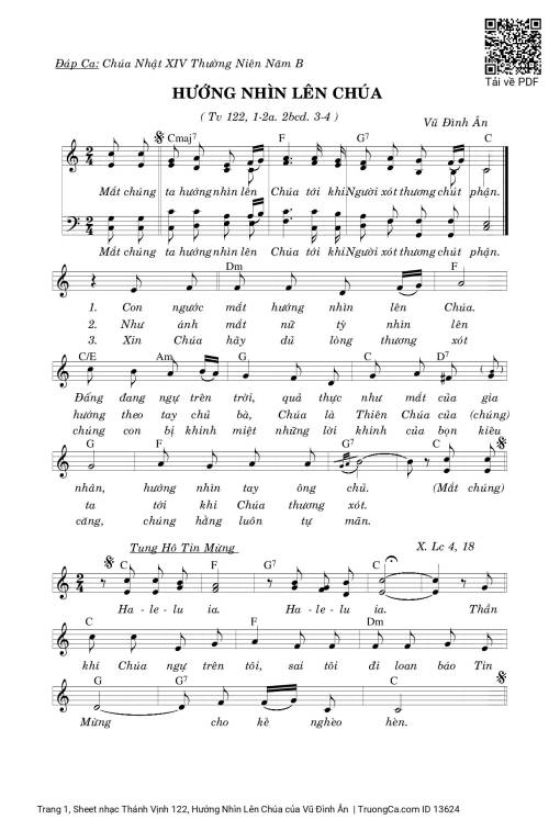 Thánh Vịnh 122, Hướng Nhìn Lên Chúa