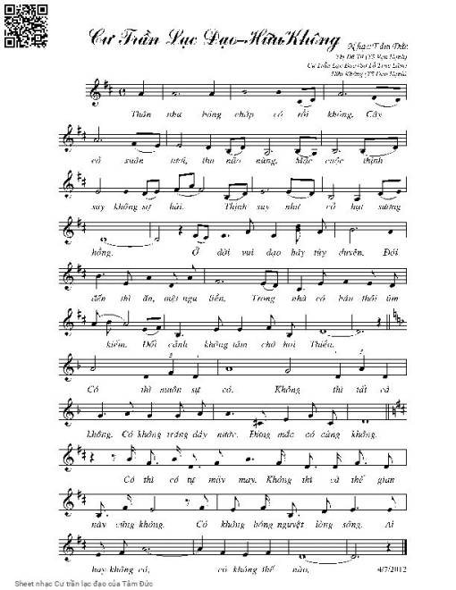 Sheet PDF of Cư trần lạc đạo