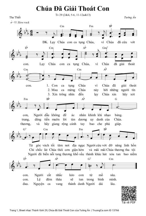 Thánh Vịnh 29, Chúa đã Giải Thoát Con