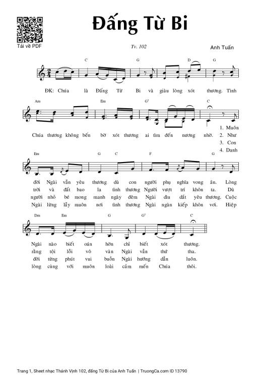 Thánh Vịnh 102, đấng Từ Bi