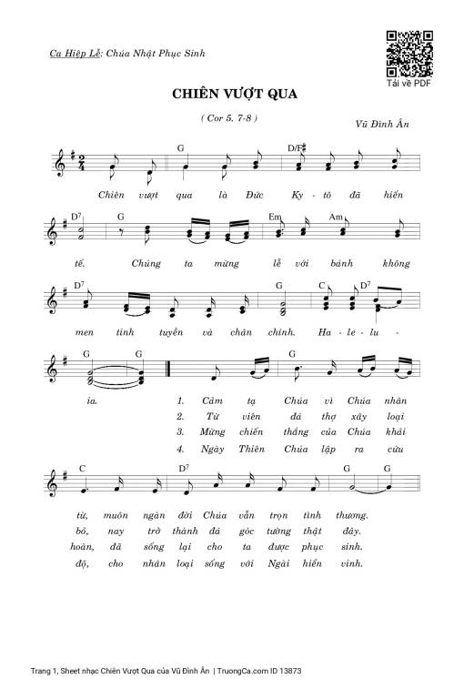 Sheet PDF of Chiên Vượt Qua