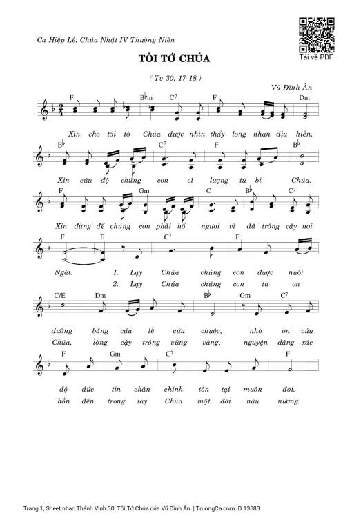 Thánh Vịnh 30, Tôi Tớ Chúa