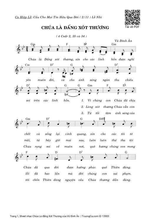 Sheet PDF of Chúa Là đấng Xót Thương