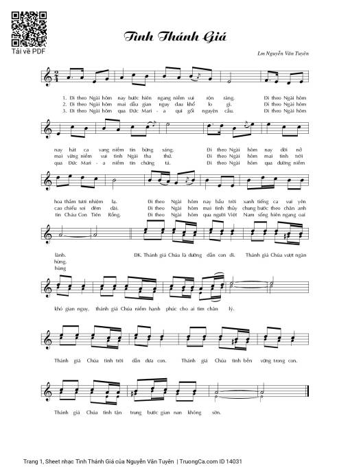 Sheet PDF of Tình Thánh Giá
