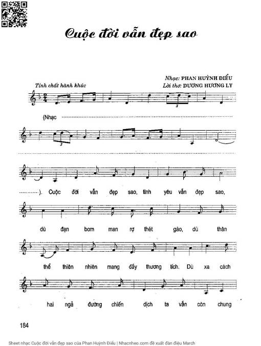 Sheet PDF of Cuộc đời vẫn đẹp sao