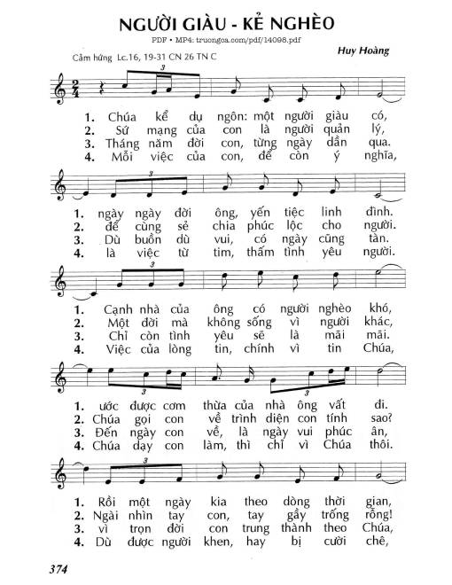 Sheet PDF of Người Giàu Kẻ Nghèo