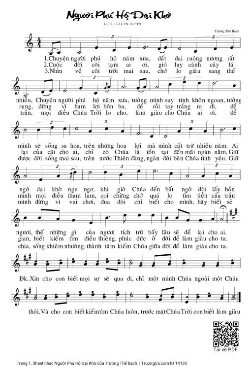 Sheet PDF of Người Phú Hộ Dại Khờ