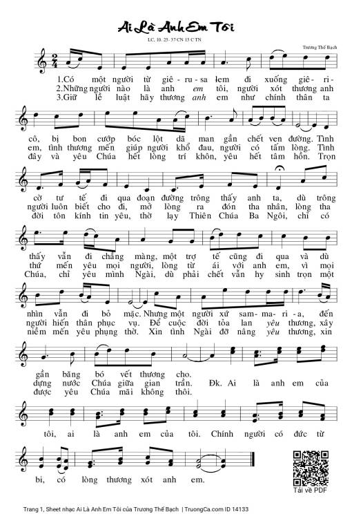 Ai Là Anh Em Tôi - Trương Thế Bạch