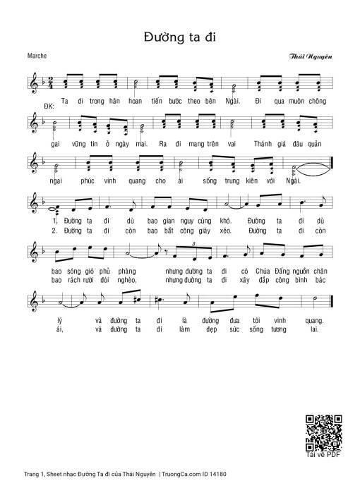 Sheet PDF of Đường Ta đi