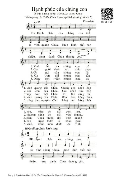 Sheet PDF of Hạnh Phúc Của Chúng Con